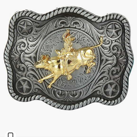 New bull rider rodeo belt buckle.  Many others listed. - Picture 1 of 4